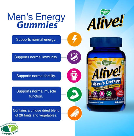 Alive! Men’s Energy Multivitamin Gummies