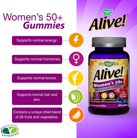 Alive! Women’s 50+ Multivitamin Gummies