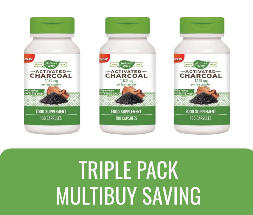 Nature’s Way Activated Charcoal | 100 Capsules